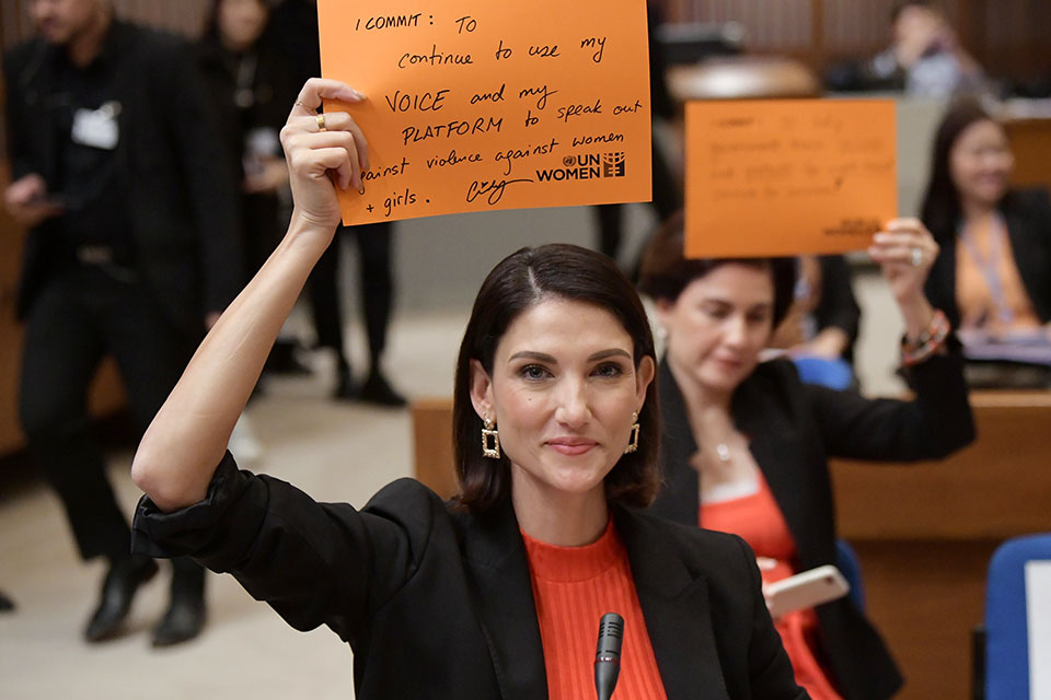 Cindy Sirinya Bishop is a Thai supermodel, actor, TV host and activist, who’s challenging social attitudes around sexual violence and the treatment of victims. Photo: UN Women/Siraphob Werakijpanich