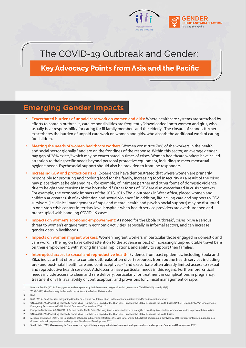 The COVID-19 Outbreak and Gender