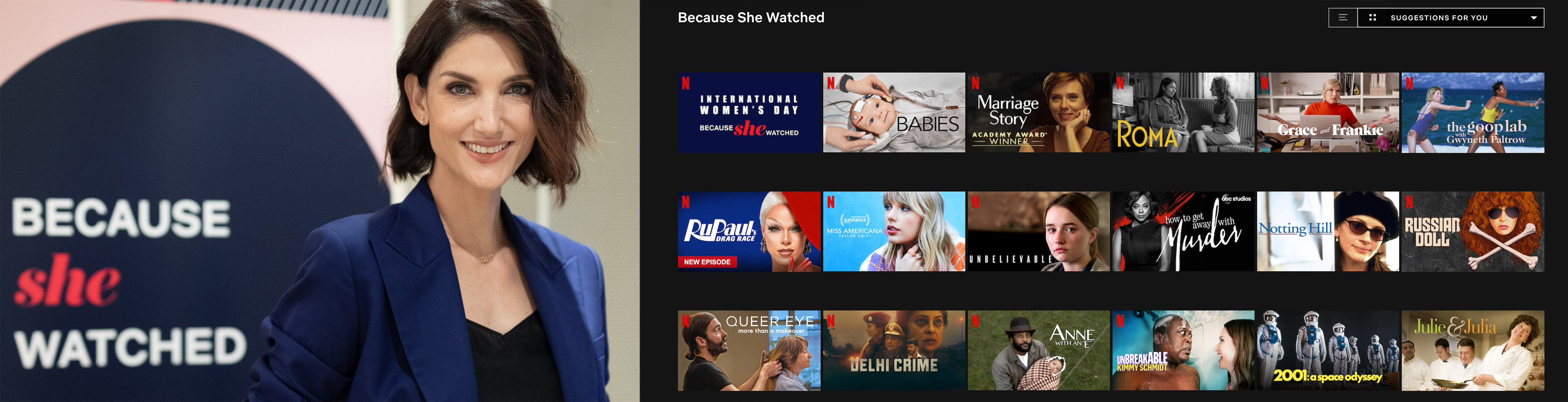 “Because She Watched” collection celebrates the power of storytelling this International Women’s Day, with Cindy Bishop representing Thailand. Photo: Netflix