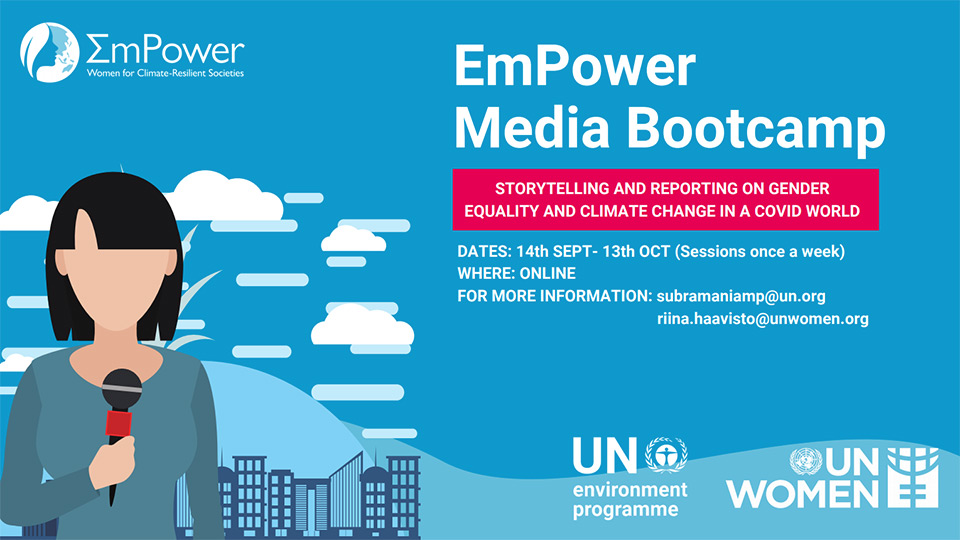 Banner image of EmPower Media Bootcamp on Gender and Climate Change