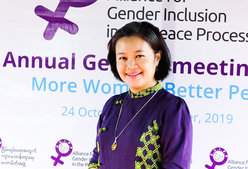 Phyu Lin, I will never stop advocating for women’s rights and security. Because if women don’t feel secure, how can Myanmar be secure, Myanmar. Photo: Phyu Lin