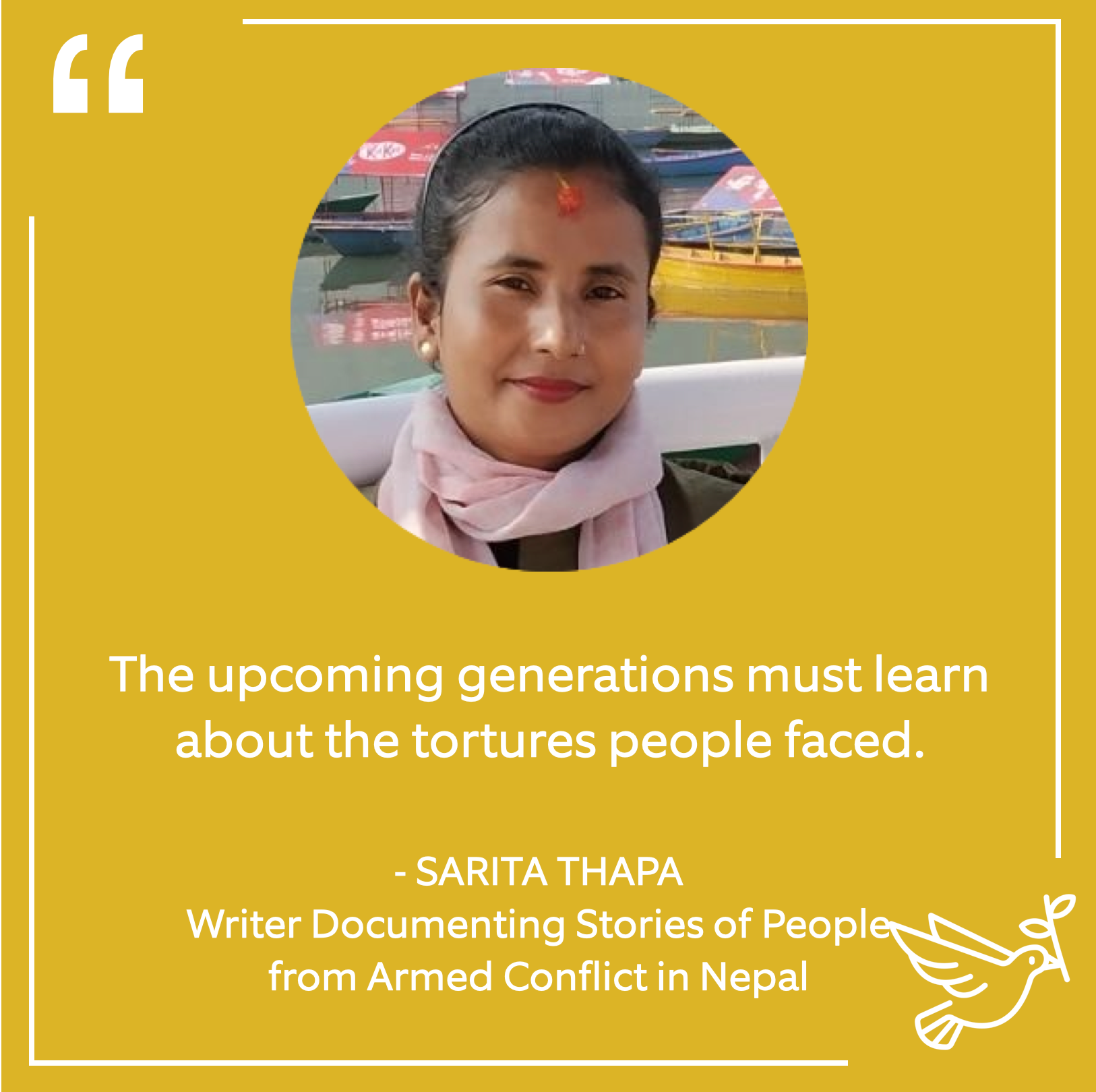 Sarita Thapa - Writer Documenting Stories of People from the Armed Conflict in Nepal 