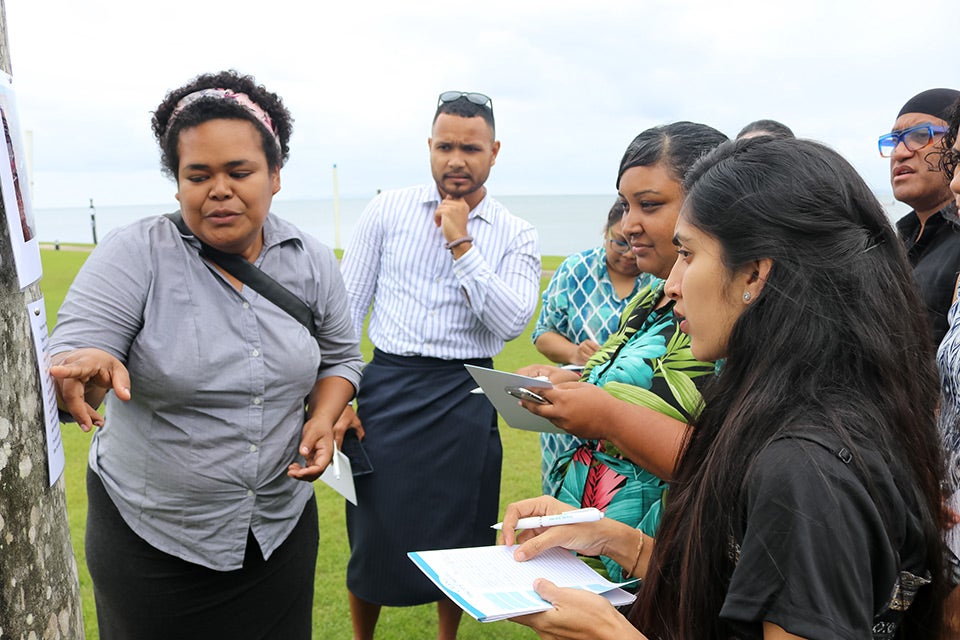 Disability Inclusion Workshop participants during the exercise. Photo:UN Women/Sarika Chand