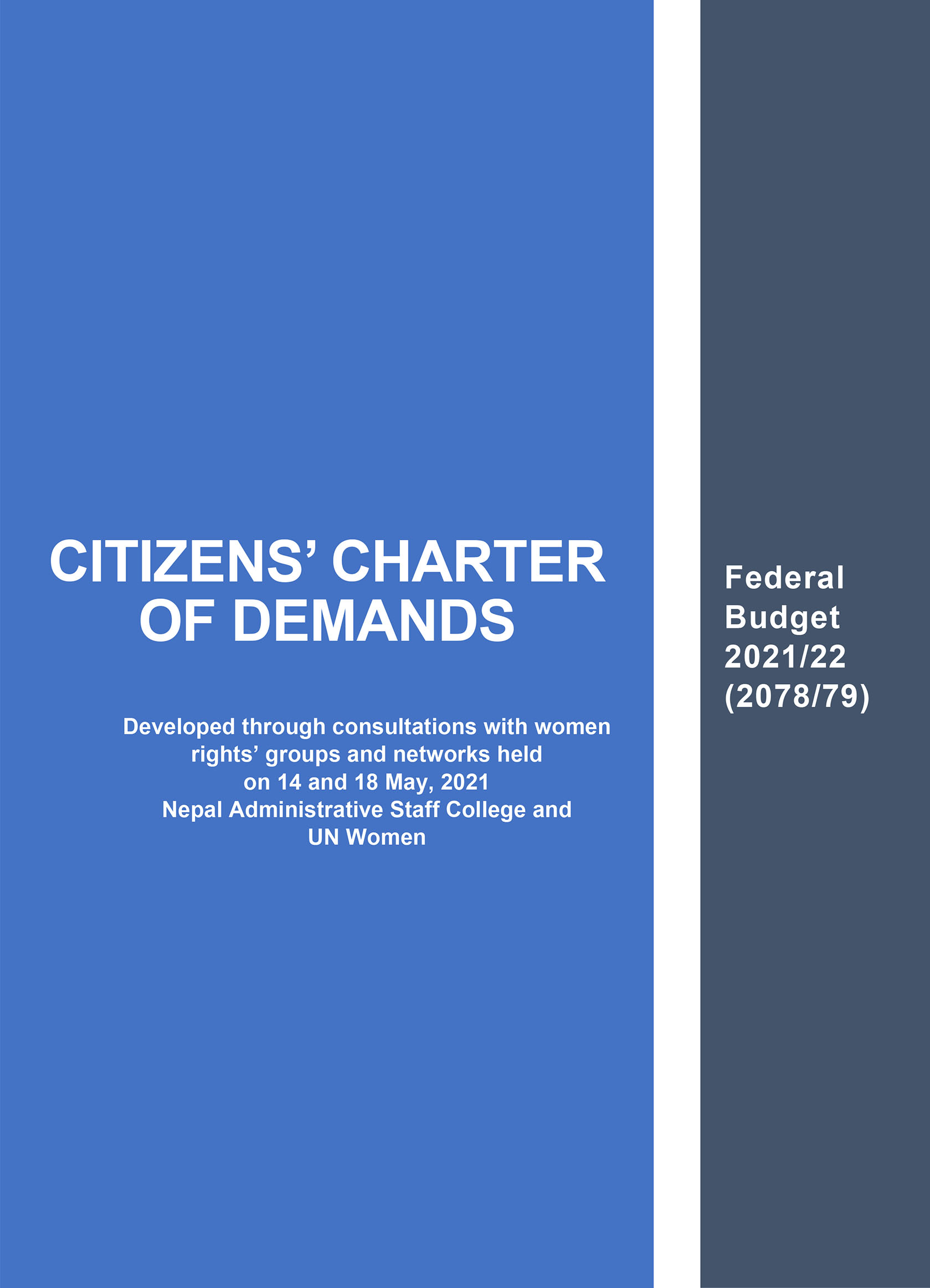 Charter of Demands and Gender and Social Inclusion Priorities in Budget