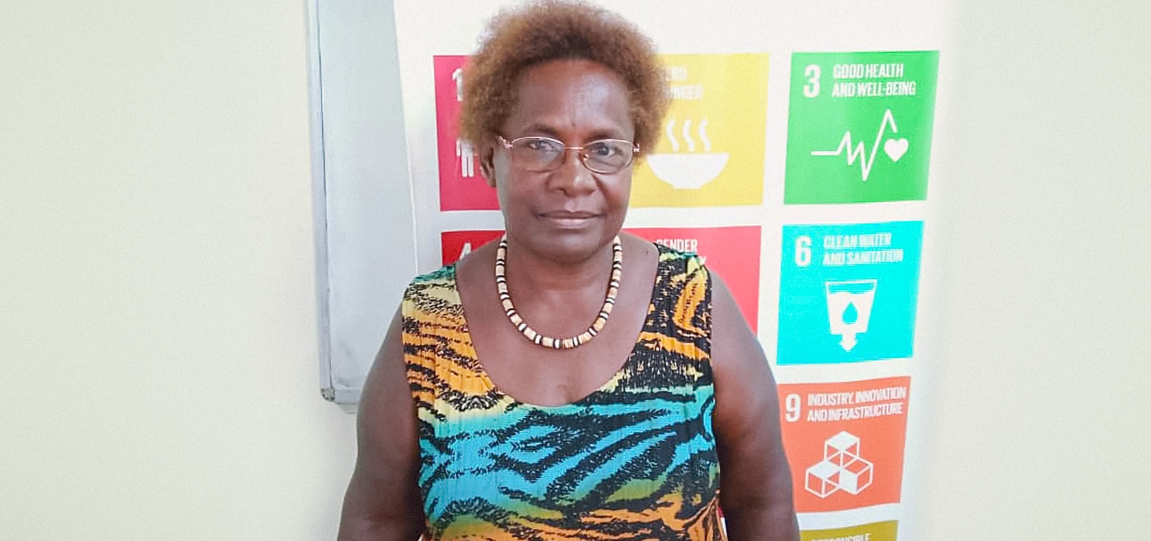 Barbara Tanne, shown at the UN Women office in Buka, Bougainville, Papua New Guinea, on 20 September 2021. Photo: UN Women/Fidelis Golu