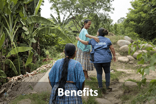 Benefits. (Photo: Indigenous women of Guatemala’s Polochic valley are feeding their families, growing their businesses and saving more money than ever before, with the help of a joint UN programme that’s empowering rural women. Credit: UN Women/Ryan Brown.)