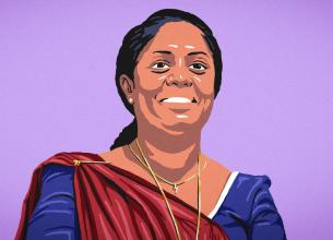 Kaushalya Hapuarachchi. Illustration: UN Women Sri Lanka/Akila Weerasinghe
