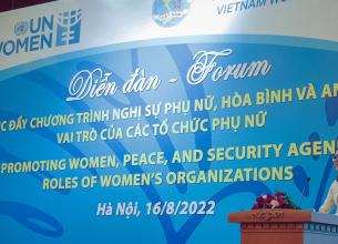 Pauline Tamesis, UN Resident Coordinator in her opening remarks. Photo: UN Women/Huong Luu