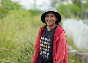 Soun Sreymom, community leader, safe migration advocate and kindergarten teacher. 