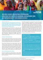 SECOND CHANCE EDUCATION PROGRAMME | CREATING PATHWAYS OF LEARNING, EMPLOYMENT AND ENTREPRENEURSHIP FOR WOMEN IN INDIA