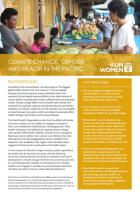 Climate change, gender and health in the Pacific