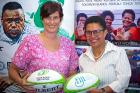 L - R Ms Abigail Erikson Ending Violence Against Women Programme Specialist for UN Women Fiji MOC and Ms Cathy Wong Oceania Rugby Women’s Director. Photo: UN Women
