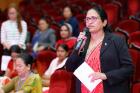 “Out of the 293 mayors of municipalities and 460 chairpersons of rural municipalities, only 18 of us are women,” said Sima Chhetri, Mayor of Putalibazar Municipality, Syangja District, during the interaction with political leaders. Photo: UN Women/Laxmi M