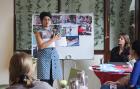 Regional Communications Specialist Montira Narkvichien conducts a session on taking photographs for gender-responsive communications. Photo: UN Women Nepal