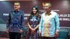 Ankiti Bose poses at the launch of Zilingo’s SheWorkz programme in Jakarta, Indonesia, on October 16, 2019. On her right is Iskandar Simorangkir, Deputy Minister for Macroeconomic and Financial Coordination, Coordinating Ministry for Economic Affairs of I