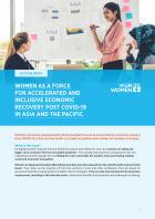 Women as a Force for Accelerated and Inclusive Economic Recovery, post COVID-19 in Asia-Pacific