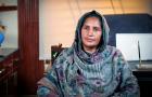 Razia Sultana poses in her office in Sialkot, Pakistan, on 10 March 2021. Photo: UN Women/The Centrum Media