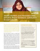 YOUNG WOMEN LEAD PEACEBUILDING EFFORTS IN THE ROHINGYA COMMUNITY IN COX’S BAZAR