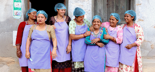 Candid Moment: Cook team of community kitchen conducted in Jajarkot. Photo: UN Women/Sangharsha Panta